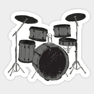 Hand Drawn Drum Set Sticker